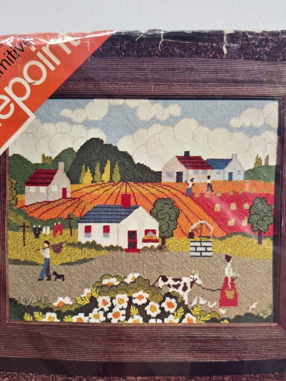 Vintage Spinnerin "American Primitive" Needlepoint Kit - Picture 2 of 6